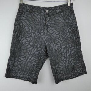 Air Jordan MJ 23 Shorts Mens 30 Gray Black Camouflage Chino Flat Front Button